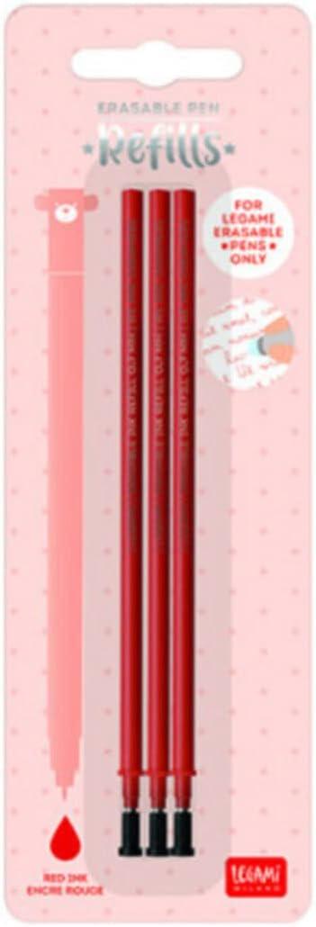 Lot De 2 Stylos Gel Effaçables Legami Honey Bear - Encre Thermosensible Rouge, Pointe 0,7 Mm, 15 Cm - Parfait Pour L'École Et Le Bureau