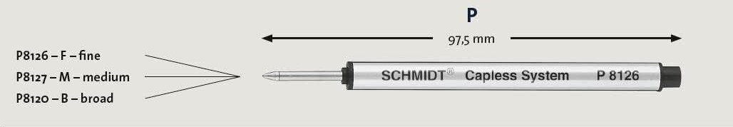 Refill Nero per Penna a Sfera - Confezione da 6 - Grifos Pens