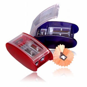 Temperamatite di precisione Kum AS2 con punta extra lunga, automatico, rosso o blu
