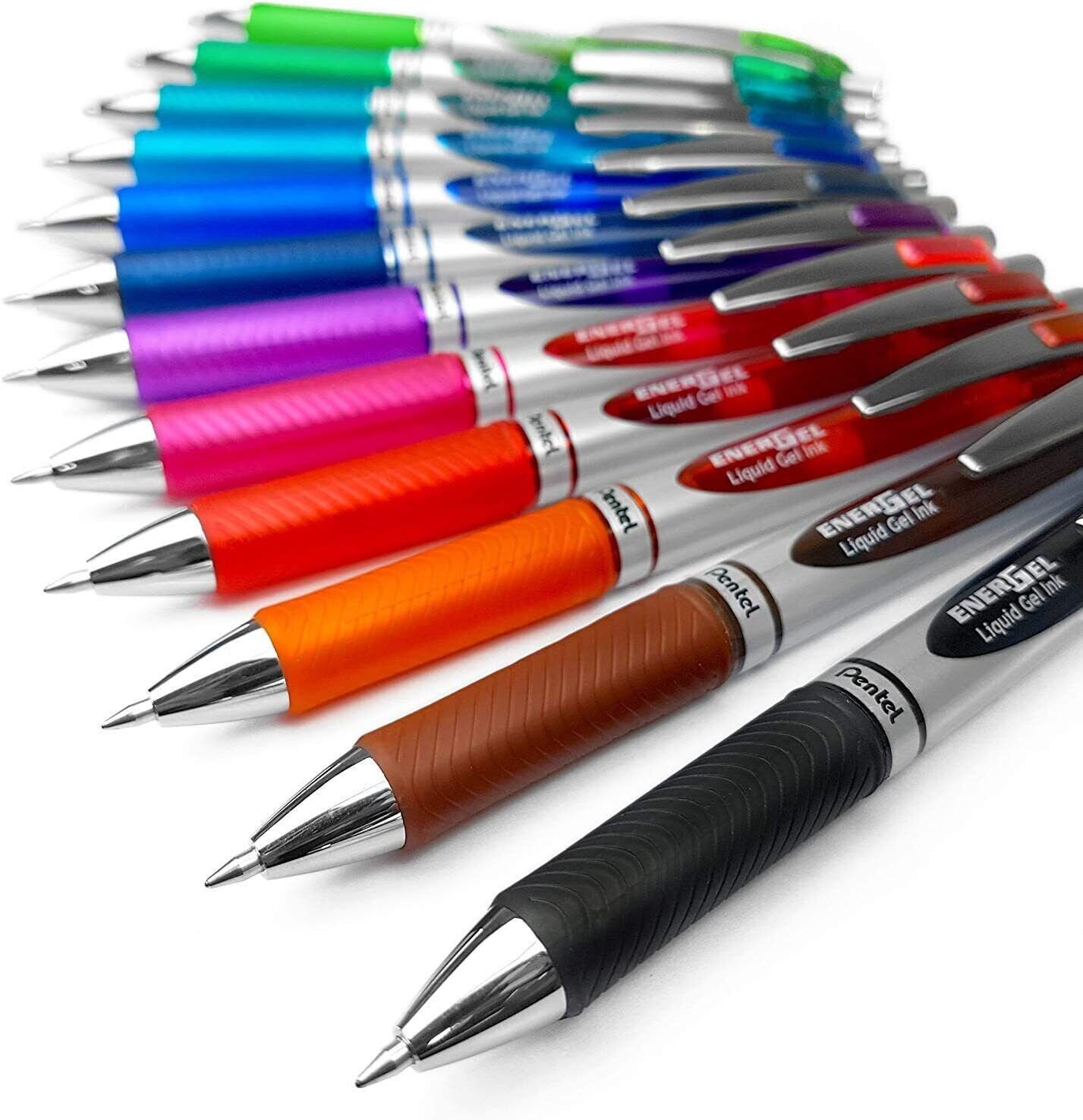 Pentel Energel-XM Gel-Tintenroller – 0,7 Mm, Schwarz/grün/rot, Schnell Trocknend, Mit Gummigriff