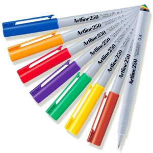 Artline EK250 extra fijne permanente markeerstiften, diverse kleuren