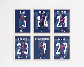 FC Barcelona Poster Set, Football Wall Art (Digital Download)