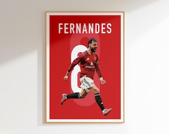 Bruno Fernandes Soccer Poster: Manchester United Vector Art (Digital Download)