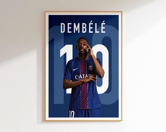 Ousmane Dembélé Soccer Poster: PSG Poster Art (Digital Download)