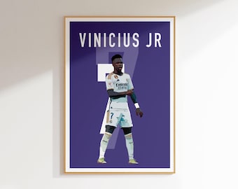 Vinicius Jr Art Poster: Real Madrid Home Decor (Digital Download)