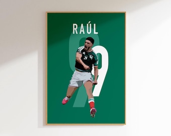 Raúl Jiménez World Cup Poster: Mexico Soccer Decor (Digital Download)