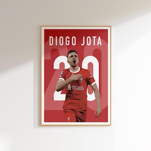 Diogo Jota Fußball 2018 Dekoration, Fußball Poster, Dekoration, Dekoration, Kunstdrucke, Kunstdrucke,pulverkunst,kunst