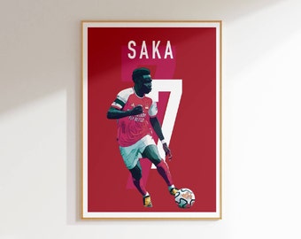 Bukayo Saka Poster Art: Arsenal FC, Premier League (Digital Download)