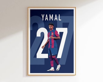 Lamine Yamal Soccer Poster: Barcelona Fan Art (Digital Download)
