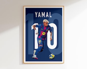 Lamine Yamal Soccer Poster: Barcelona Wall Art (Digital Download)