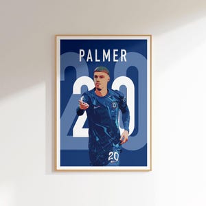 Cole Palmer Soccer Poster Vector Art, English Football Art, Cole Palmer Poster Decor, Minimal Soccer Wall Art, Chelsea Home Decor