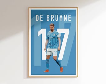 De Bruyne Art Soccer Poster: Manchester City Wall Decor (Digital Download)