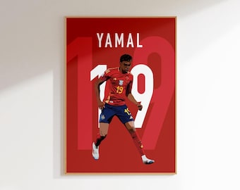 Lamine Yamal World Cup Poster: Spain Soccer Wall Art (Digital Download)