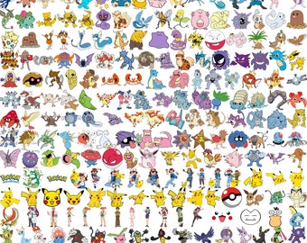 880+ Pokemon Layered Bundle Files, pokemon bundle, pokemon clipart, pokemon png, pikachu svg, cricut svg, silhouette svg, +220 Unique Design
