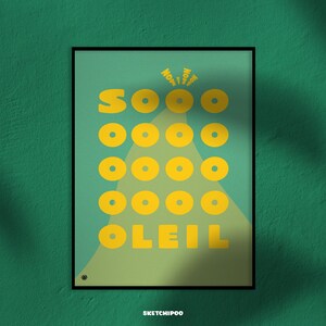 Impressão minimalista de arte com citação de sol 'Soleil', decoração de dormitório de verão, arte de parede francesa, presente de inauguração, pôster moderno imprimível, decoração de parede