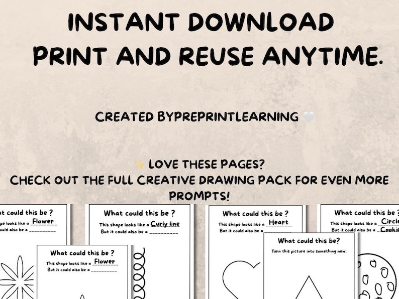 Creative Drawing Worksheets for Preschool | Think Outside the Box ...