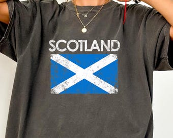 Comfort Colors T-Shirt, Scotland Flag Shirt, Scotland Sweatshirt, Scottish Gift, Scotland Souvenir, Scotland Apparel, Scottish Flag Shirt