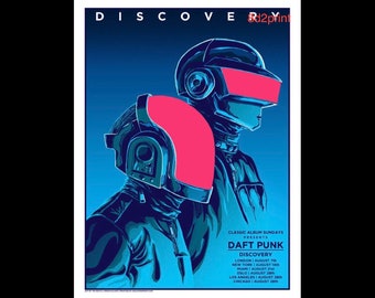 Daft Punk - Impresión del póster Discovery - Impresión brillante - Disponible en A3 y A4