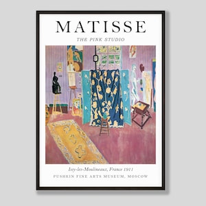 Matisse Pink Studio Instant Download, Matisse Landscape Instant Download, Henri Matisse Print, PRINTABLE Digital Art, Digital Download