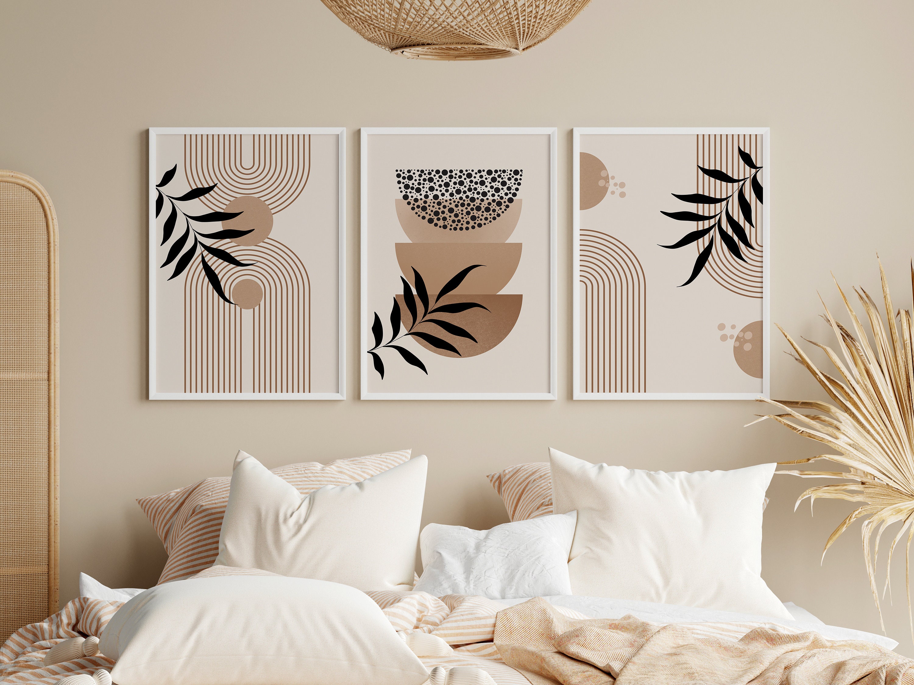 Boho Gallery Set of 3 Instant Download, Mid Century Modern Prints ...