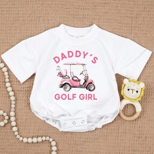 Daddy&#39;s Golf Girl Baby Bodysuit, Cute Golf Baby Outfit, Baby Girl Golf Clothes, Daddy Baby Gift, Newborn Golf Lover, Sport Baby Romper