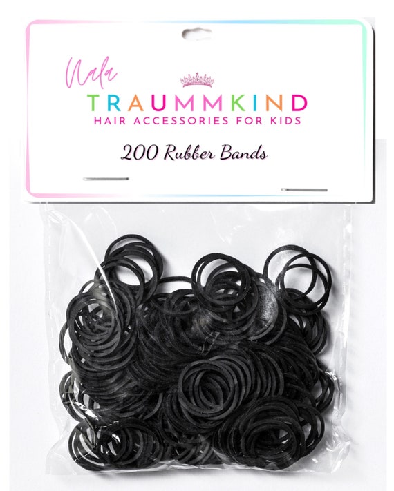 200 Schwarze Haargummis Für Damen & Mädchen – Hochelastisch, Nahtlos, Schonend Für Die Haare
