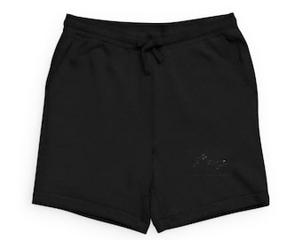 Minimal Embroidered Logo Sweatshorts | Cozy Black Lounge Shorts