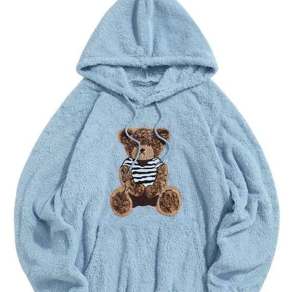 teddy fleece teddy bear hoodie champion