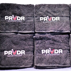 Custom Embroidered Barber towel- Personalized Shaving & Salon Towel with name or logo-gift for Barbers