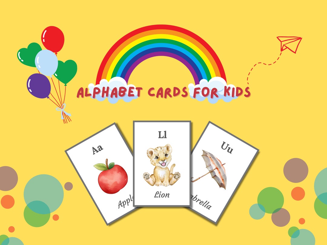 Printable Alphabet Flash Cards Printable Alphabet Alphabet Etsy