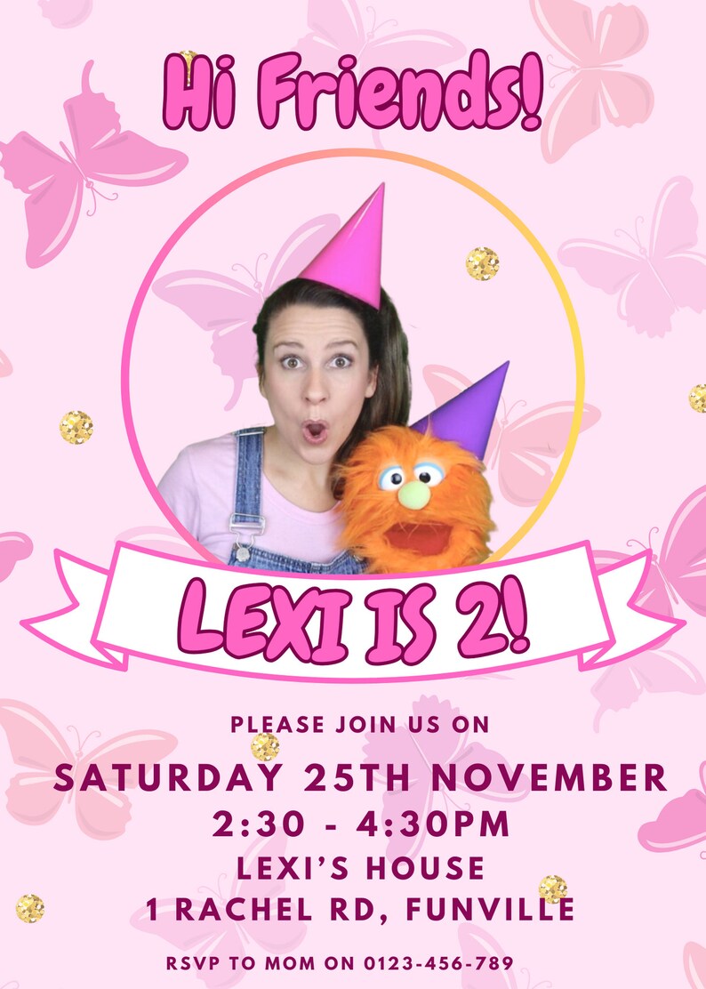 Miss Rachel Editable Party Invitation - Etsy