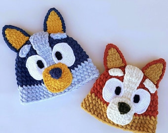 Heeler Beanie Mützen (Kinder- & Kleinkindgrössen) PDF Häkelanleitung