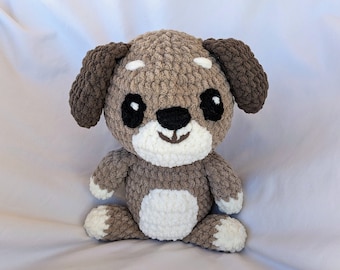 Chiot brun en peluche, motif PDF au crochet