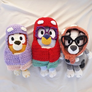 Lot de 3 peluches Nana au format PDF au crochet image 1