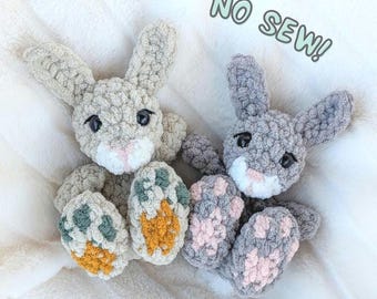 Rooty the Rabbit PDF Crochet Pattern (No Sew)