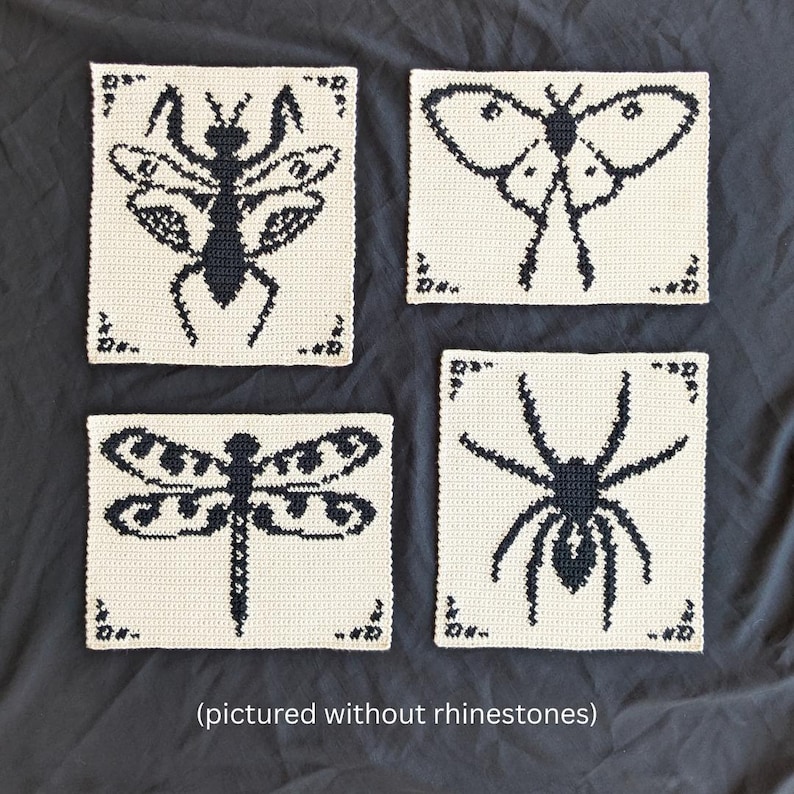 Crochet Insect Screen 4 Insect Tapestry PDF Crochet Pattern Bundle - Etsy