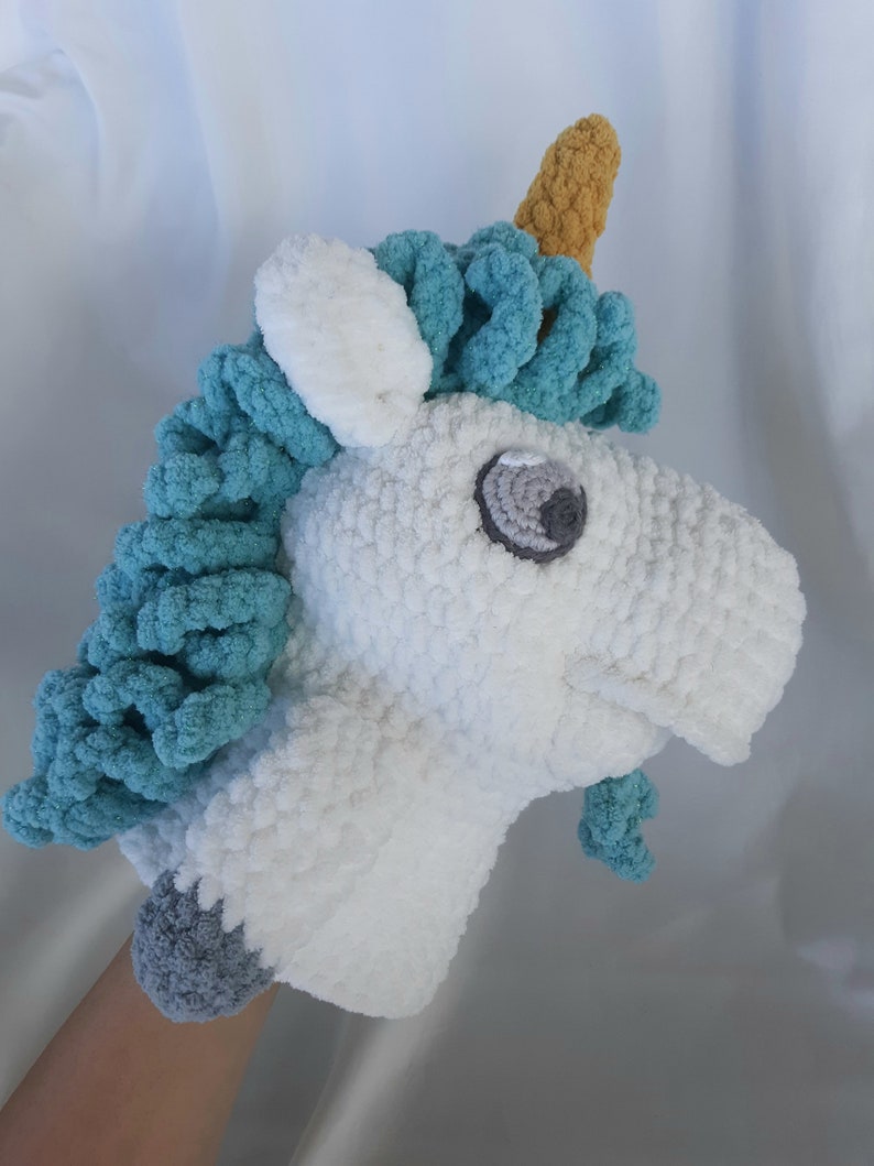 Unicorn Horse Unicorse Hand Puppet PDF Crochet Pattern image 2