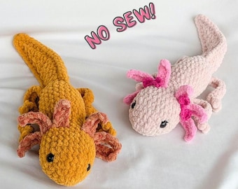 Big Swampy the Axolotl PDF Häkelanleitung (No Sew)