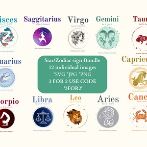 Star/zodiac Signs Svg/clipart Bundle all Store Items Are 3 - Etsy UK
