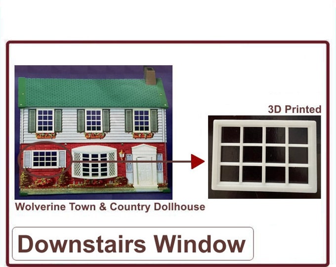 Wolverine Town & Country Dollhouse:  Downstairs Horizontal Window