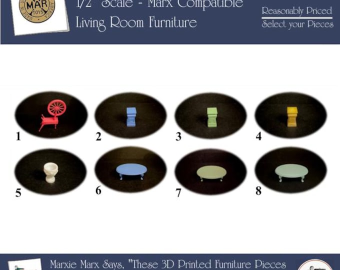 Choice 3D PRINTED Dollhouse Furniture for the Living Room