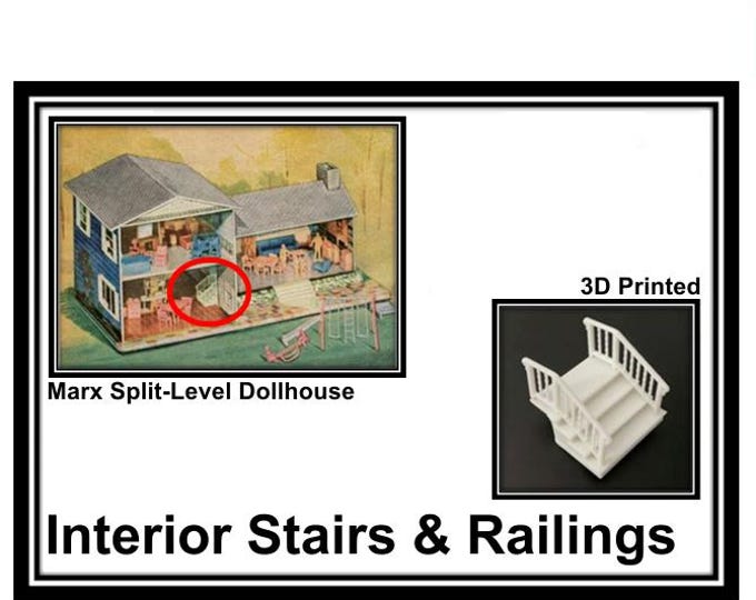 Marx Split-Level Dollhouse:  Interior Stairs & Railings