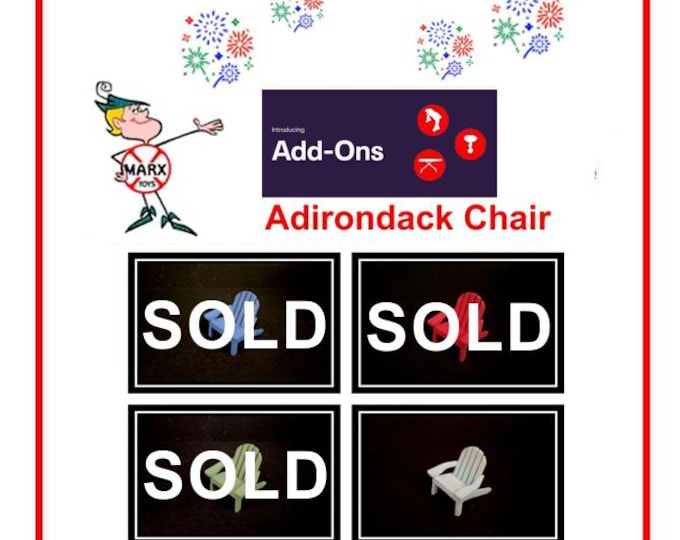 3D Printed MARX 1/2" Scale Furniture Accessory Piece - Patio/Outdoor Adirondack Chairs!