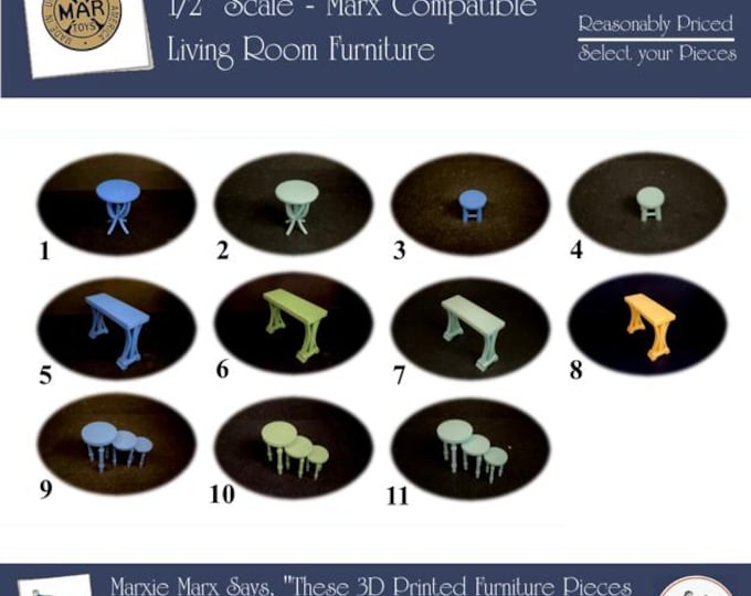 3D Printed Dollhouse Furniture for the Living Room