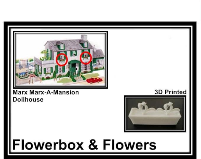 Marx Marx-A-Mansion Dollhouse:  Flowerbox & Flowers