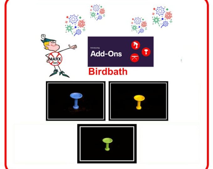 3D Printed MARX 1/2" Scale Furniture Accessory Piece - Patio/Outdoor Birdbath!