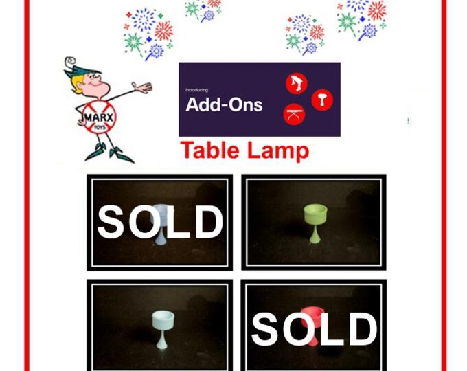 3D Printed MARX 1/2" Scale Furniture Accessory Piece - Living Room Table Lamp!!