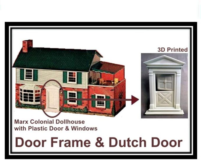 Marx Colonial Dollhouse:  Dutch Door and Door Frame