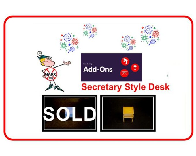 3D Printed MARX 1/2" Scale Furniture Accessory Piece - Living Room Secretary Style Desk!