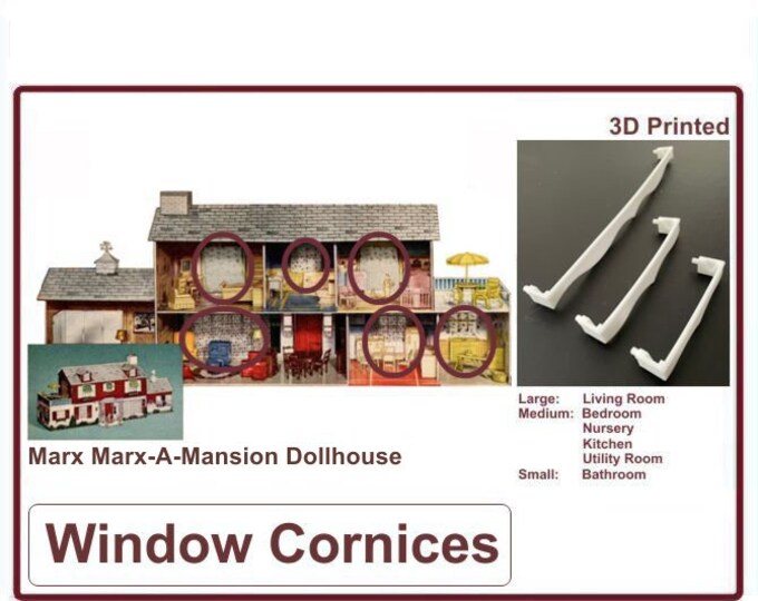 Marx Marx-A-Mansion Dollhouse:  Window Cornices